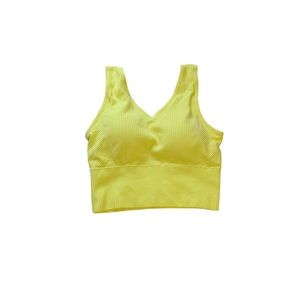 Neon yellow/green padded sports bra